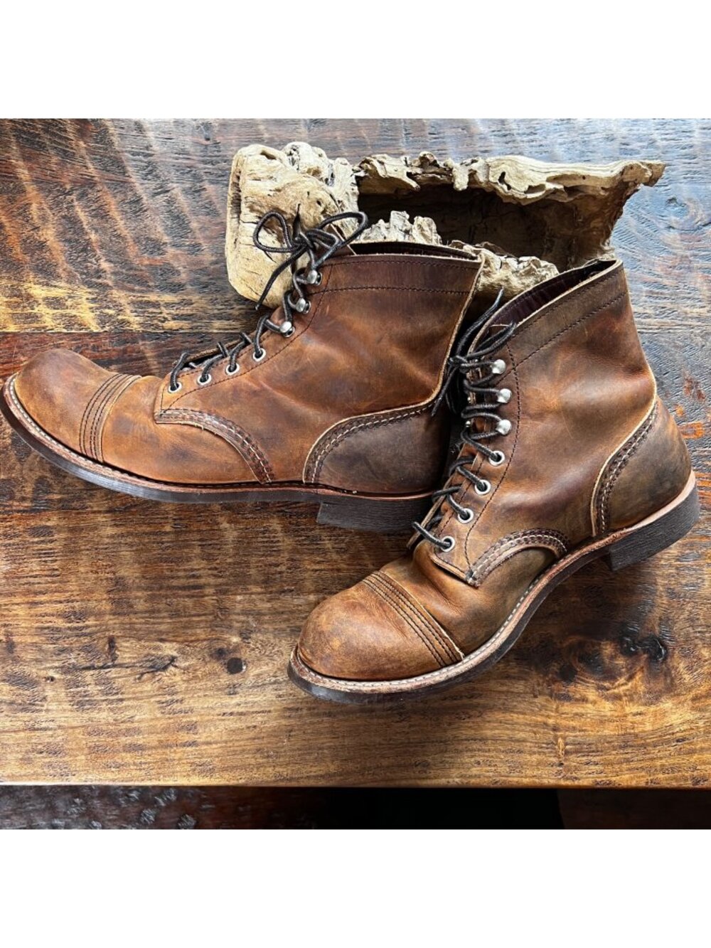 Red Wing Iron Ranger 8085 Cap-Toe Leather Boots Copper Rough And Tough Mens Size